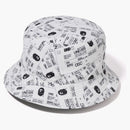 Bape X undefeated Color Camo Flannel Bucket has Green