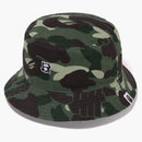Bape X undefeated Color Camo Flannel Bucket has Green
