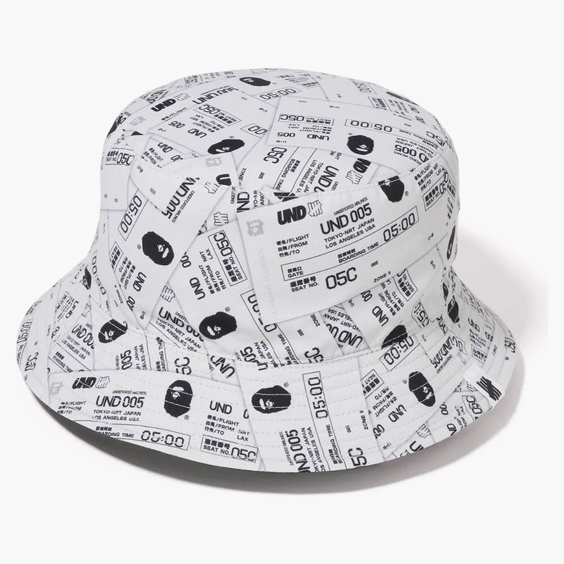 Bape X undefeated Color Camo Flannel Bucket has Navy