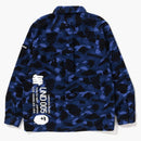Bape X Undefeated Color Camo Flannel Jacket Navy