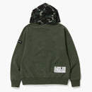 BAPE X obesegrad färg camo avslappnad zip hoodie grön