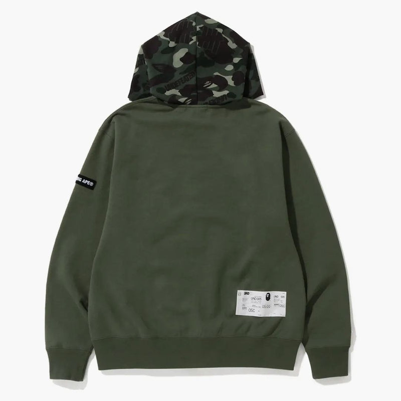 Bape X undefeated Color Camo Relaxed Zip Hoodie Green