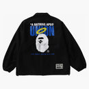 Bape X Union Pigment Dyed Coach Jacket Black