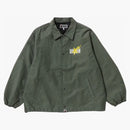 Bape X Union Pigment Dyed Coach Jacket Olivedrab