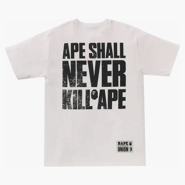 Bape X Union Pigment Dyed Sta Tee White