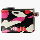 Bape X Vogue Abc Camo Leather Pouch Black Pink White