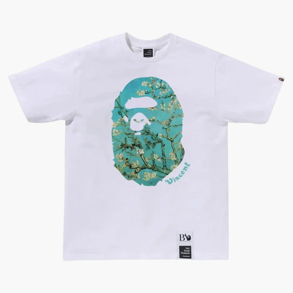 Bape X Van Gogh Museum Ape Head Canvas Art Vi Tee White