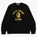 Bape X Van Gogh Museum College Crewneck Sweatshirt Black/brown