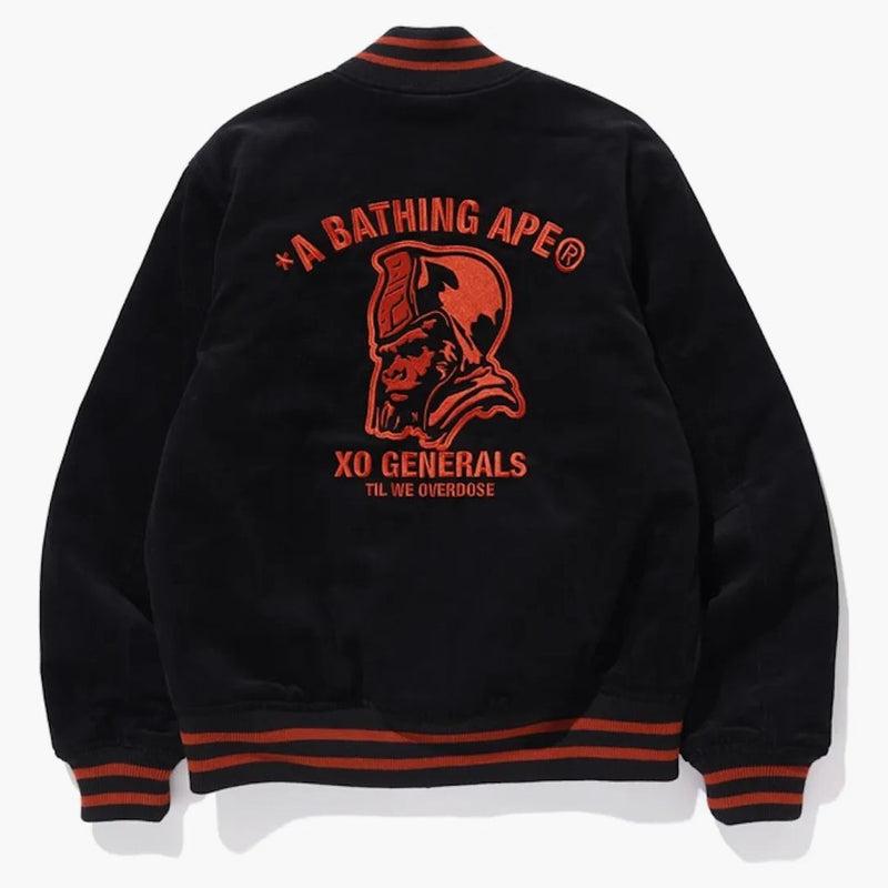 BAPE x XO Varsity Jacket Black