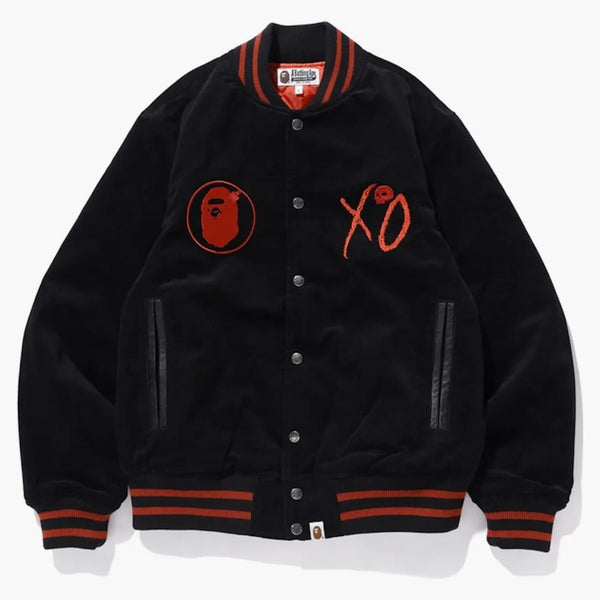BAPE x XO Varsity Jacket Black