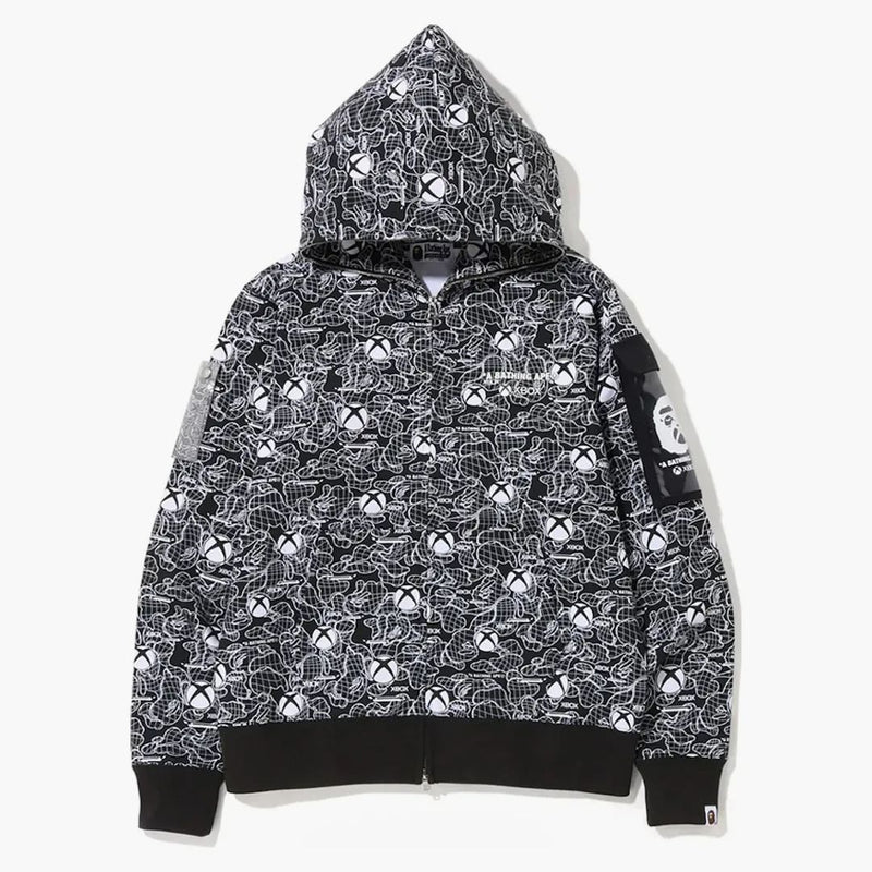 BAPE X Xbox Camo Full Zip Hoodie Black
