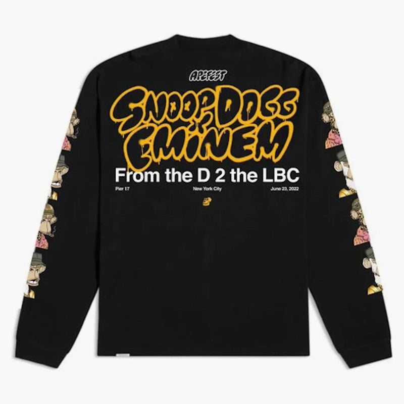 Bayc Snoop Dogg & Eminem L/S Camiseta Negra