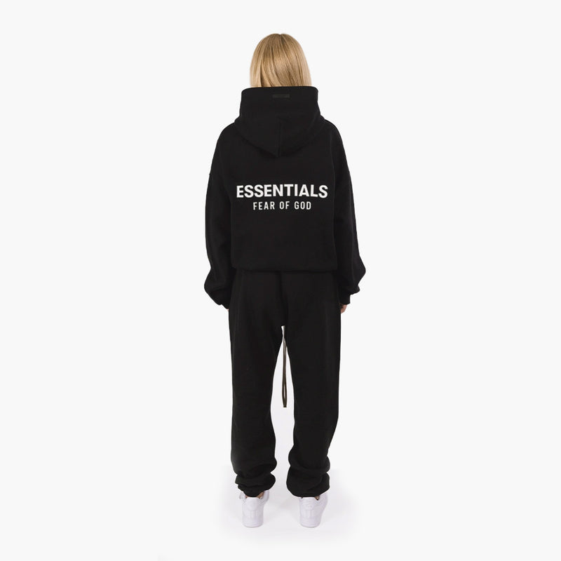 Fear of God Essentials Fleece (FW24) Black - Set (Hoodie & Sweatpant)