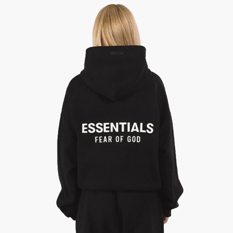 Fear Of God Essentials Fleece Hoodie (fw24) Black