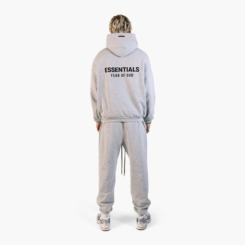 Fear of God Essentials Fleece (FW24) Light Heather Gray - Set (Hoodie & Sweatpant)