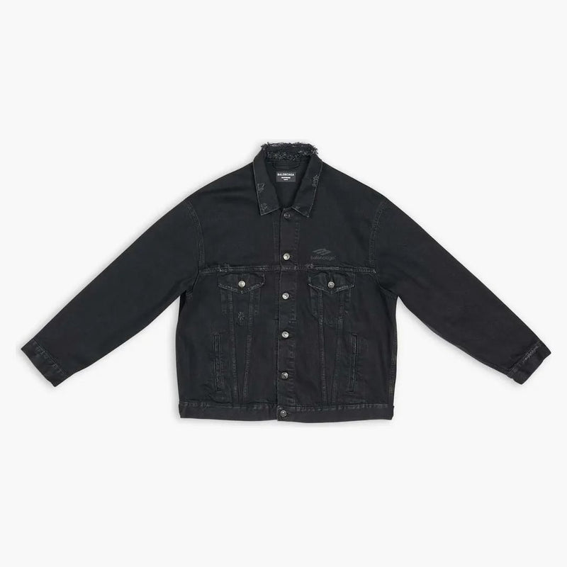 Balenciaga 3b Sports Icon Large Fit Jacket Black