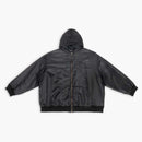 Balenciaga 3b Sports Icon Padded Zip-Up Hoodie Black