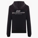Balenciaga Activewear Jersey Full-Zip Hoodie Black