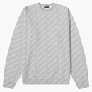 Balenciaga All-Over Logo Knit Cleweck Grey/White