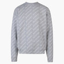 Balenciaga All-over Logo Knitwear Sweater Gray