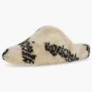 Balenciaga All Over Logo Mule Biege Teddy