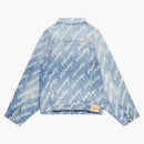 Balenciaga all over logo oversized denim jacket indigo
