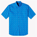 Balenciaga All-over Logo S/S Shirt Blue
