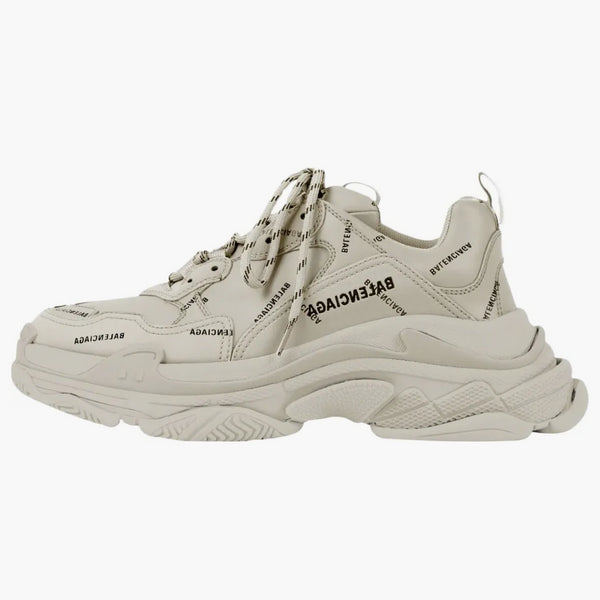 Balenciaga po celé logu Triple S Beige Black