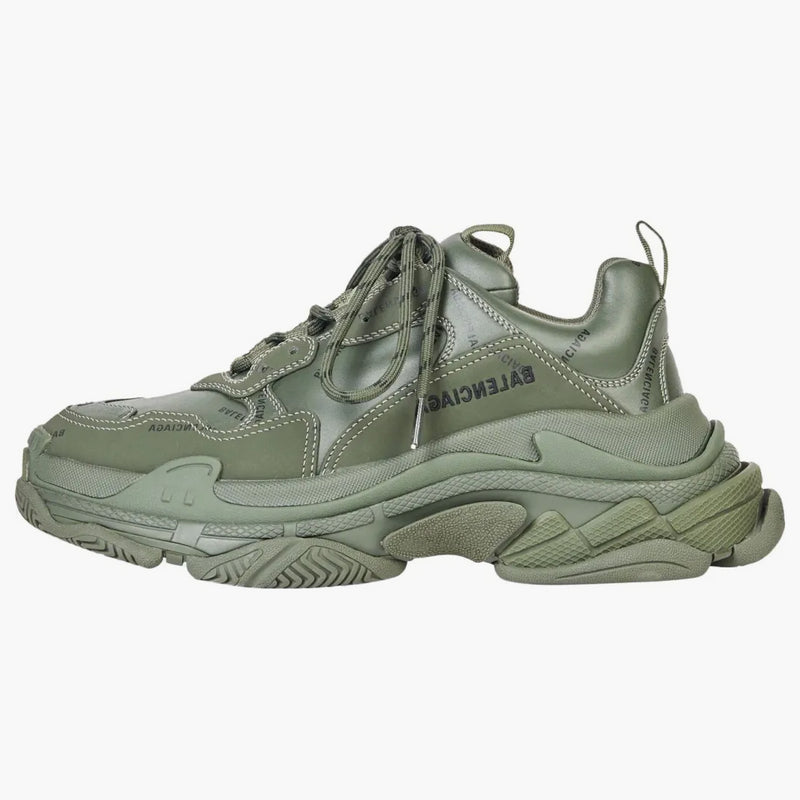 Balenciaga All Over Logo Triple S Green Black