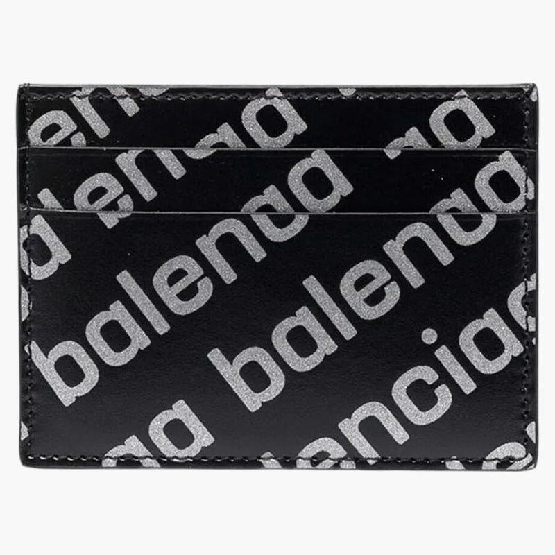 Balenciaga allover logo držitel tiskové karty Černý/stříbrný tóne