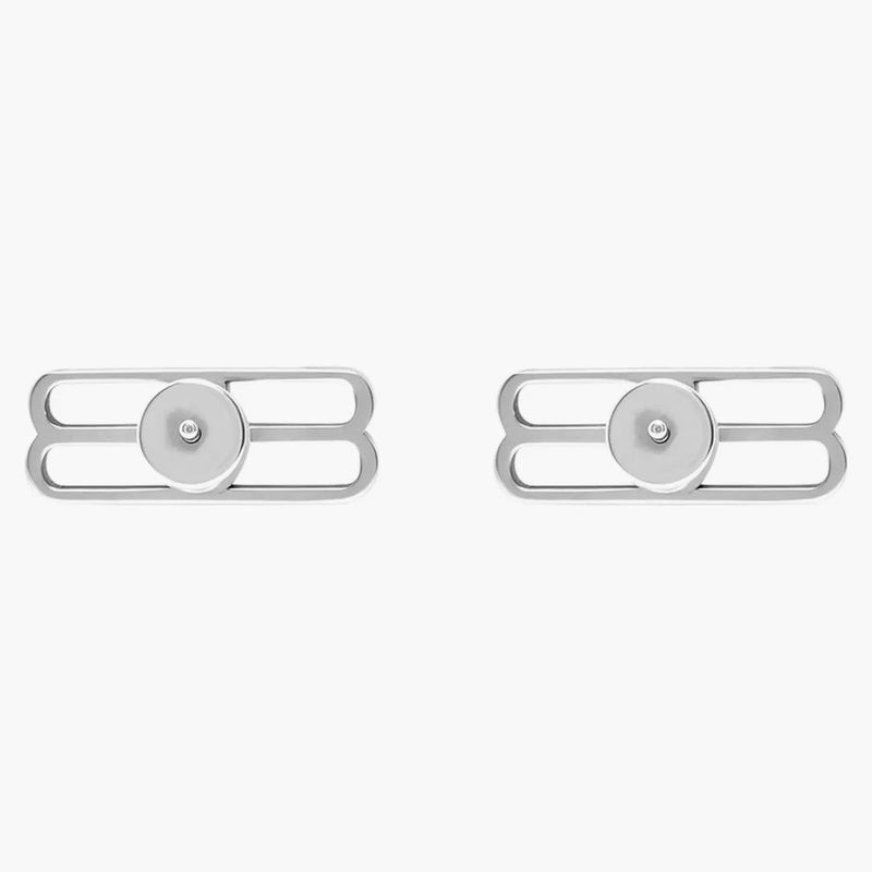 Balenciaga BB Icon Earrings Antique Silver