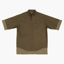 Balenciagaga BB Ikona warstwowa krótkie koszulę Duską Koszulę Dark Green