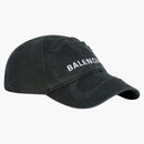 Balenciaga BB Laser Destroyed Velcro Tab Cap Black/White