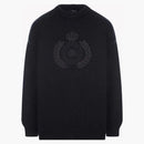 Balenciaga BB Laurel Crown Logo Crewneck Knitted Sweater Black