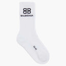 Balenciaga Bb Logo Tennis Socks White/black