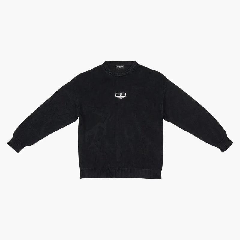 Balenciaga bb icona paris maglione grande maglione nero/bianco