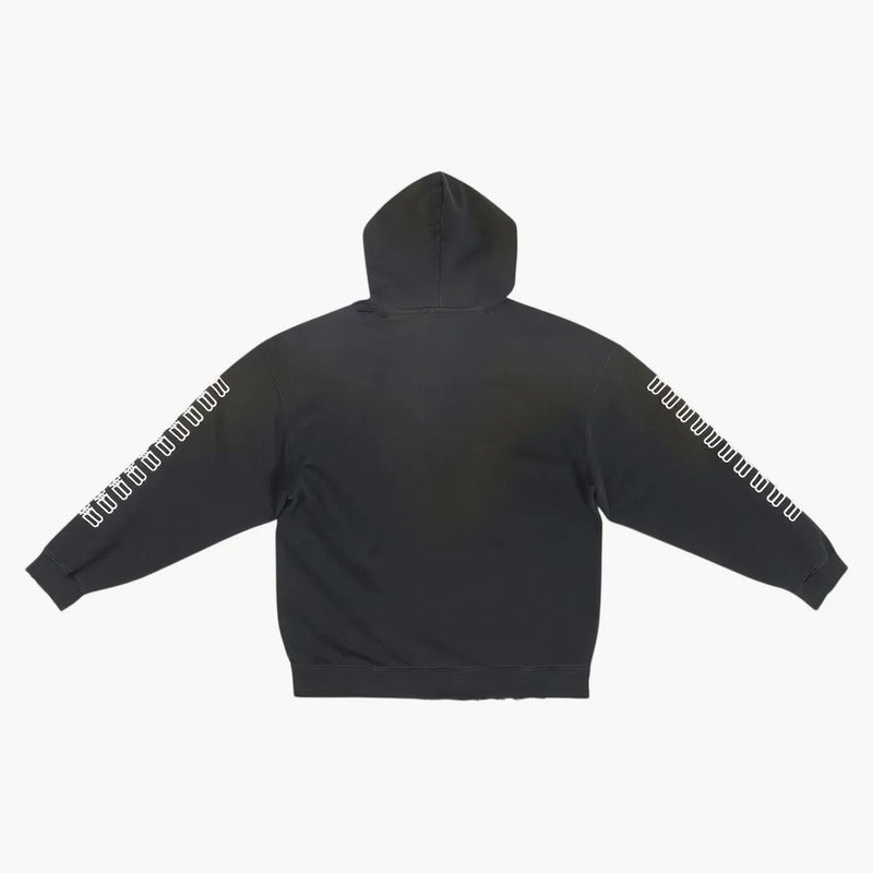 Balenciaga BB París Icon Media Fit Hoodie Negro/Blanco
