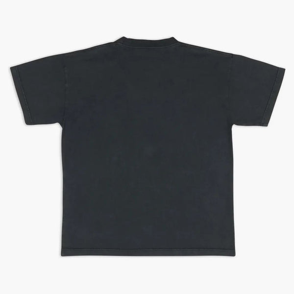 Camiseta de ajuste medio de icono de Balenciaga BB París Negro
