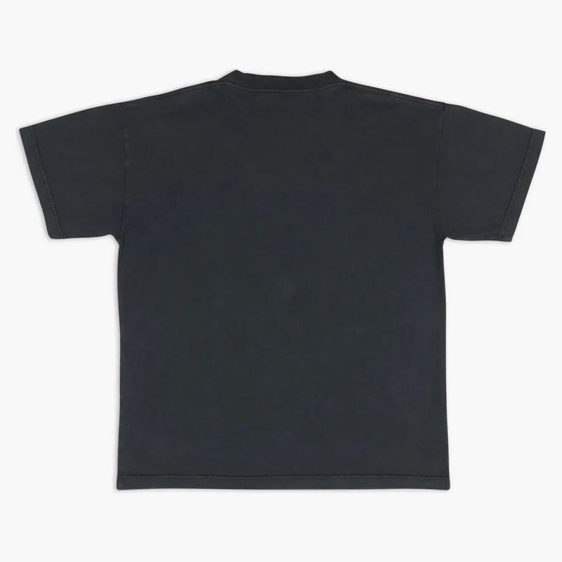 Camiseta de ajuste medio de icono de Balenciaga BB París Negro