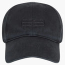 Balenciaga BB Paris Icon Velcro Strap Cap Black