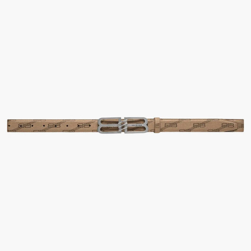 Balenciaga BB Signature Belt 30 mm BB Monogram Beige/Brown