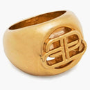 Balenciaga BB Signet Ring Gold