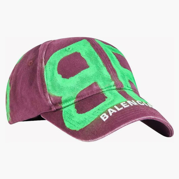 Balenciaga BB Sprayed Cap Purple/Green