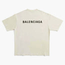 Balenciaga Back Logo Camiseta Medium Fit Cream