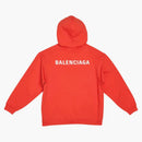Logo Balenciaga Regular Fit Bluza Bluza z kapturem jasnoczerwony/biały