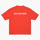 Balenciaga Back logo Fit regular camiseta vintage rojo/blanco