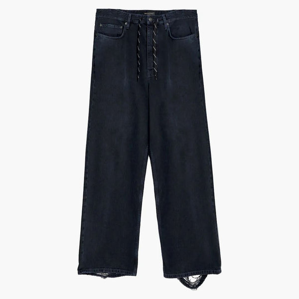 Balenciaga Baggy Drawsting Jeans Blue Denim