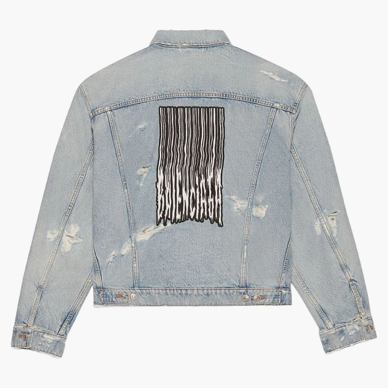 Balenciaga Barcode Giacca di denim Balenciaga Blue Blue