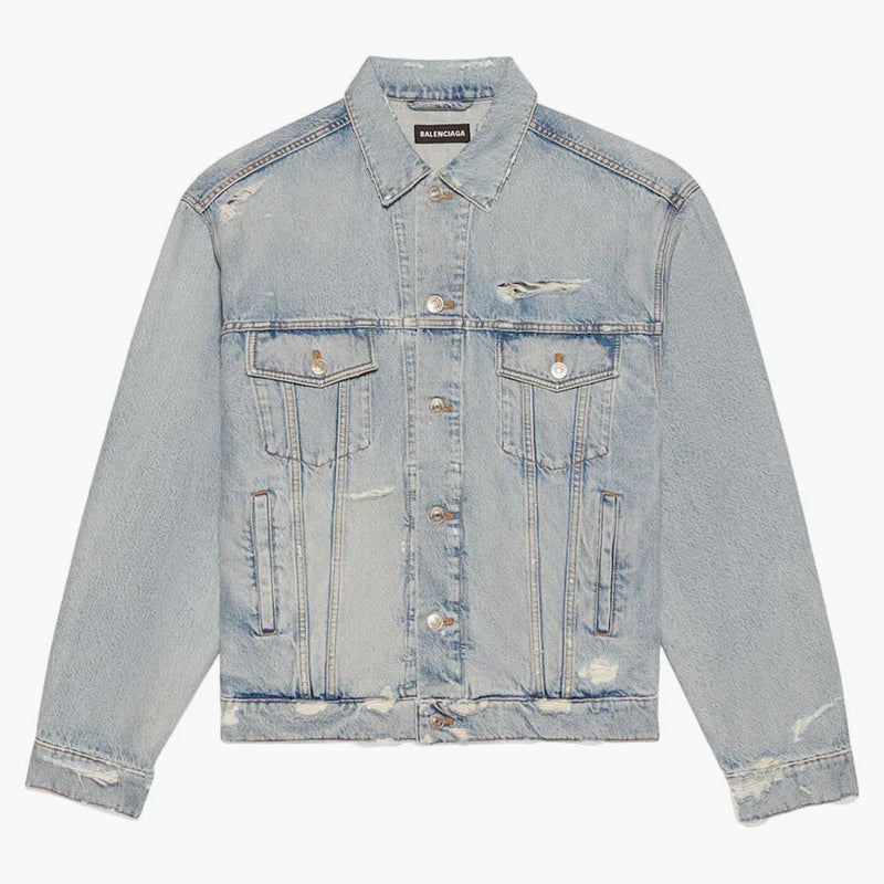 Balenciaga Barcode Giacca di denim Balenciaga Blue Blue