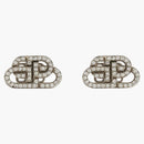 Balenciaga BB XS Stud Earrings Crystal/Silver